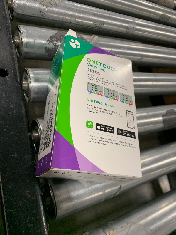 Photo 1 of OneTouch Verio Flex Blood Glucose Meter For Sugar Test Kit | Includes Blood Glucose Monitor, Lancing Device, 10 Sterile Lancets, and Carrying Case