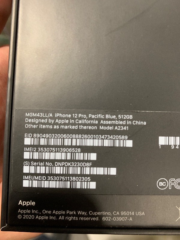 Photo 5 of Apple iPhone 12 Pro (512GB, Pacific Blue) [Locked] + Carrier Subscription