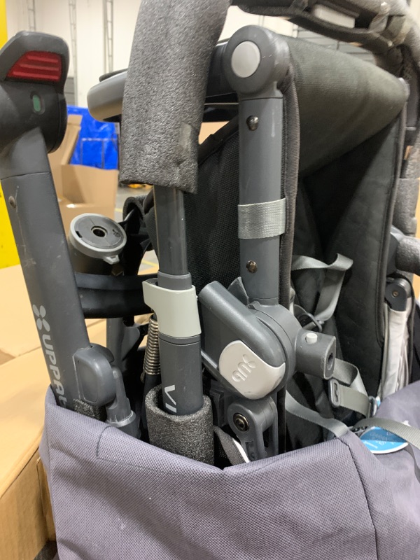 Photo 4 of UPPAbaby Vista V3 Stroller - Full-Size Single-to-Double Stroller System - Toddler Seat, Bug Shield, Rain Shield, and Storage Bag Included - Jake (Charcoal/Carbon Frame/Black Leather)