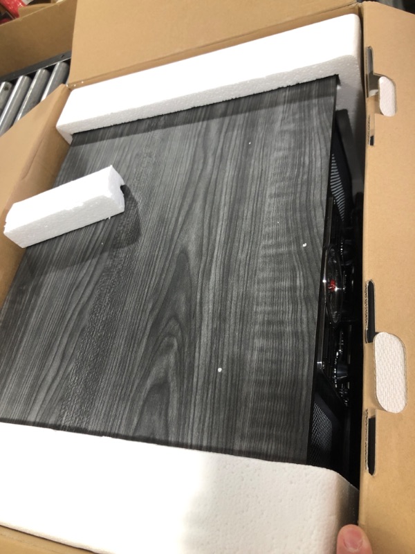 Photo 1 of Victrola Nostalgic 6-in-1 Bluetooth Record Player & Multimedia Center with Built-in Speakers - 3-Speed Turntable, CD & Cassette Player, AM/FM Radio | Wireless Music Streaming | Grey | wood