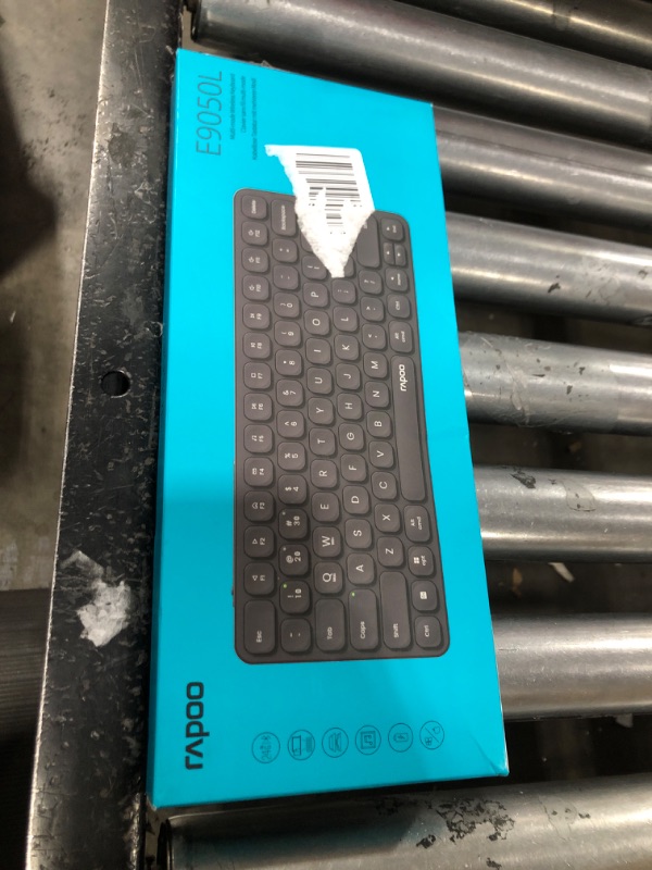 Photo 1 of Rapoo E9050L Multi-Device Wireless Keyboard, Blade-Series E9050L 78-Key Ultra-Thin Keyboard, Support 4 Devices, Low-Profile, Quiet, USB-C, Rechargeable, Al-Alloy Frame, for Windows/Mac/Linux/Chrome