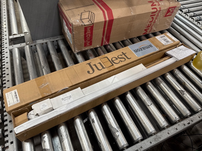 Photo 1 of JUBEST 42" Concealed Barn Door Hardware Kit with Soft Close Mechanism, Wall Mounted Invisible Sliding Door Track for Door Opening Width 34" to 38", Hidden Barn Door Hardware Kit, Door Needs Groove