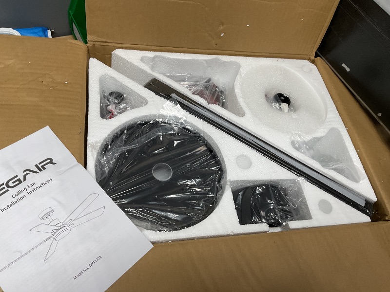 Photo 1 of Ceiling Fan With Light 42-Inch, Remote Control Reversible DC Motors, 3CCT Dimmable Timer Noiseless, Black Ceiling Fan for Bedroom Living Room, Indoor&Outdoor ETL Listed