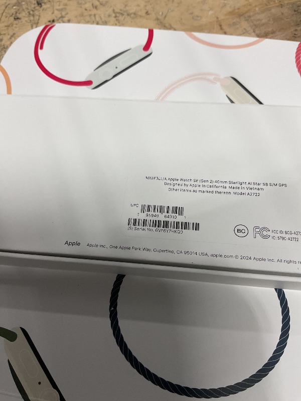 Photo 1 of Apple Watch SE (2nd Gen) [GPS 40mm] Smartwatch with Starlight Aluminum Case with Starlight Sport Band S/M. Fitness and Sleep Trackers, Crash Detection, Heart Rate Monitor, Retina Display