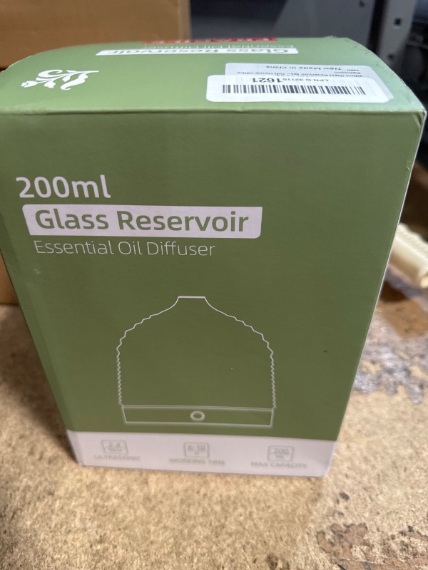 Photo 1 of 200ml Glass Reservoir Essential Oil Diffuser with Glass Dome Ultrasonic Aromatherapy Diffuser with Four Timer Colorful Light Auto-Off for Gift Home Office Bedroom