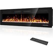 Photo 1 of EUHOMY 72 inch Electric Fireplace Recessed Wall Mounted Freestanding with Remote Control, Ultra-thin Fireplace Heater with Adjustable Flame Color, Linear ...