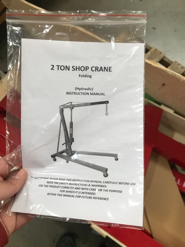 Photo 1 of 2 Ton Capacity Foldable Shop Crane