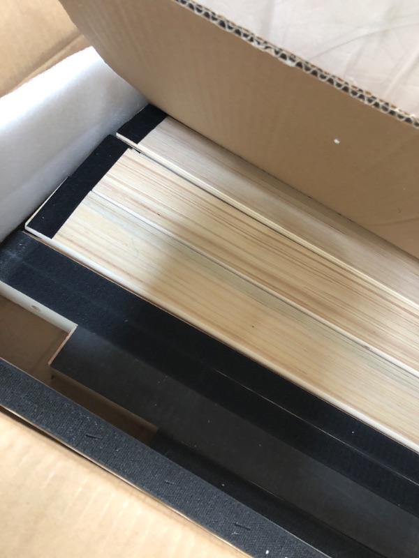 Photo 1 of ***PARTS ONLY***KEIKI Queen Size Luxury Upholstered Bed with Thick Headboard, Velvet Queen Bed with Oversized Padded Backrest, Beige