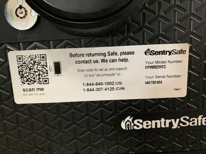 Photo 1 of SentrySafe Fireproof and Waterproof Large Safe with Backlit Digital Keypad and Override Key for Passports, Money, Jewelry, 0.81 Cubic Feet, FPW082HTC