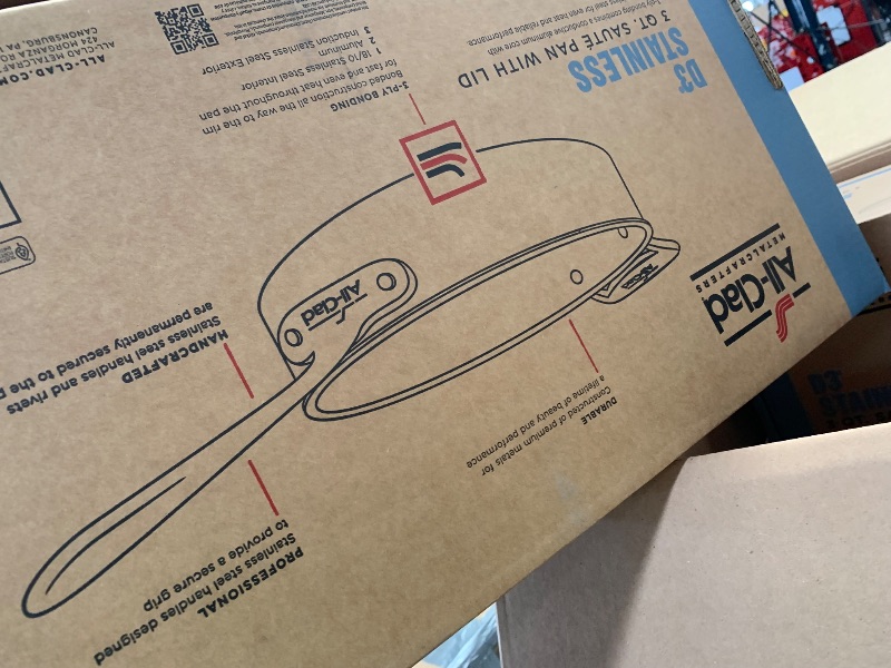 Photo 1 of All-Clad D3 3-Ply Stainless Steel Cookware Set 14 Piece Induction Oven Broiler Safe 600F Pots and Pans Silver