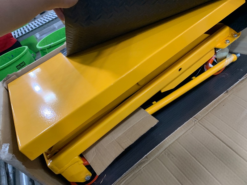 Photo 1 of *PHOTO FOR REFERENCE* Manual Hydraulic Platform Cart, Compact Scissor Lift Hand Truck, Portable Flatbed Cart