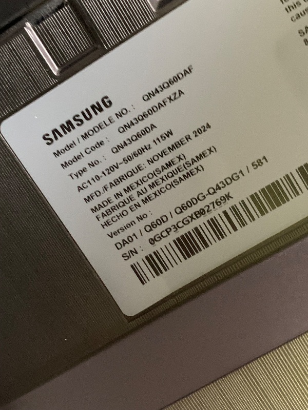 Photo 1 of 43” Class Q60D Series QLED 4K Smart Tizen TV (2024)