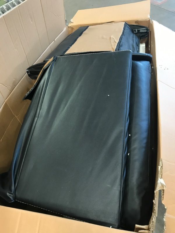 Photo 1 of ***box 2 of 3, incomplete set***
FANYE Manual Reclining Motion Sectional Sofa L-Shaped 5 Seaters Corner Faux Leather Upholstered Reclining Sofa&Couch W/Storage Console and 2 Cup Holders for Home Theater Living Room Furniture Sets