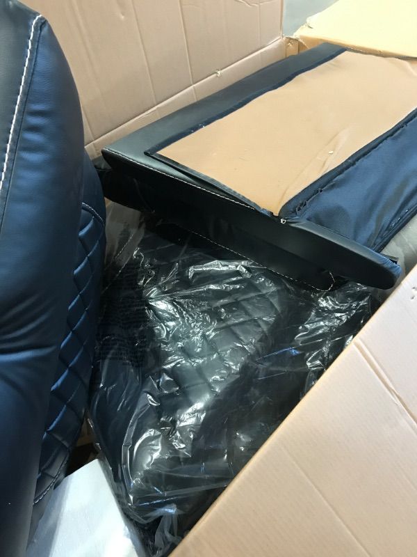 Photo 1 of ***box 2 of 3, incomplete set***
FANYE Manual Reclining Motion Sectional Sofa L-Shaped 5 Seaters Corner Faux Leather Upholstered Reclining Sofa&Couch W/Storage Console and 2 Cup Holders for Home Theater Living Room Furniture Sets