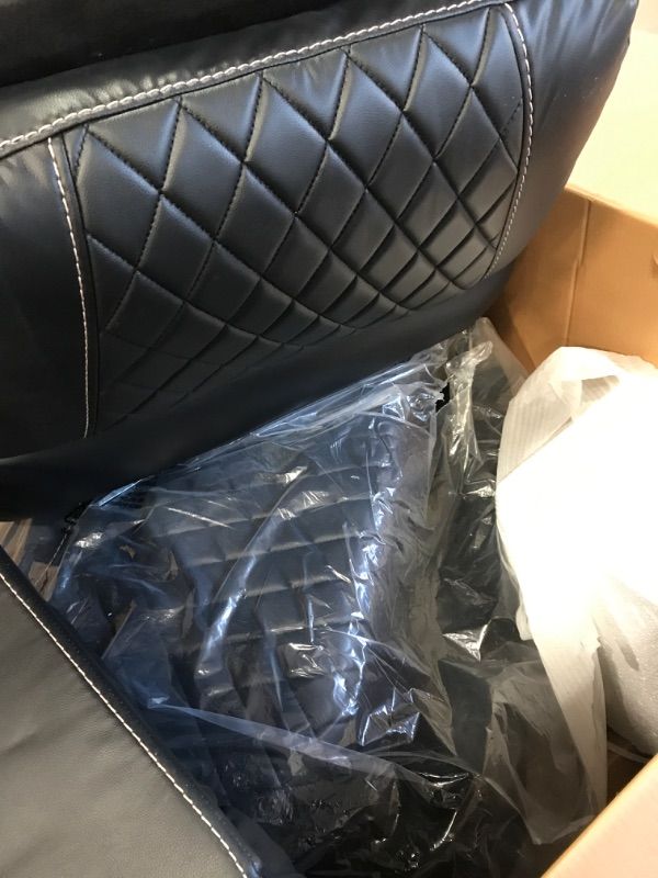 Photo 1 of ***box 2 of 3, incomplete set***
FANYE Manual Reclining Motion Sectional Sofa L-Shaped 5 Seaters Corner Faux Leather Upholstered Reclining Sofa&Couch W/Storage Console and 2 Cup Holders for Home Theater Living Room Furniture Sets