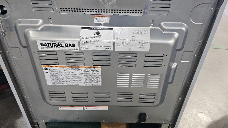 Photo 1 of badly dented
RANGAIRE RRG361TS 36" Gas Range, 5 Sealed Burners, 4.3 cu. Ft. Capacity, Freestanding Slide-in Convection Oven, Easy Reach Racks, Clock and Timer, Stainless Steel