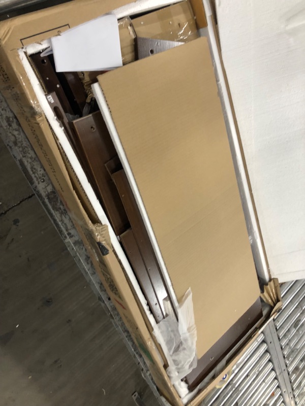 Photo 1 of Merax King Size Platform Bed with Multi-Storage Headboard, USB and Drawers, Wood Bed Frame, No Box Spring Needed