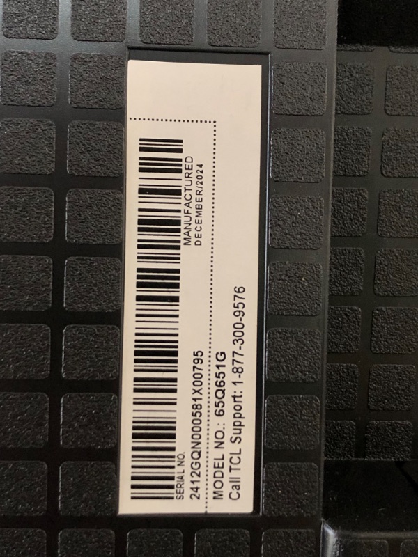 Photo 1 of TCL 65-Inch Q65 QLED 4K UHD Smart TV with Google TV (65Q651G, 2024 Model) Dolby Vision, Dolby Atmos, HDR Pro+, Game Accelerator Enhanced Gaming, Voice Remote, Works with Alexa, Streaming Television