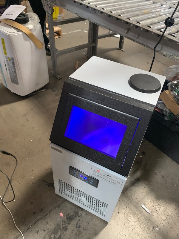 Photo 1 of 15" Wide Commercial Ice Maker Machine 120LBS/24H - 40PCS Ice Cubes per Cycle, with 30LBS Storage Bin Undercounter/Freestanding Ice Cube Maker for Home Bars and Outdoors, Self-Cleaning Ice Machine