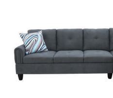 Photo 1 of ***SEE NOTES***
Ponliving Sectional Sofa With Pillows For Living Room Dark Grey Flannelette 