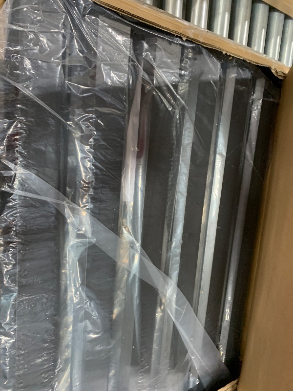 Photo 1 of 48" H x 38" W (2 Panels) Air Conditioner Fence Screen Trash Can Privacy Fence Panels for Outside Unit, Pool Eequipment Enclosure, No Dig Backyard Fencing (Black)