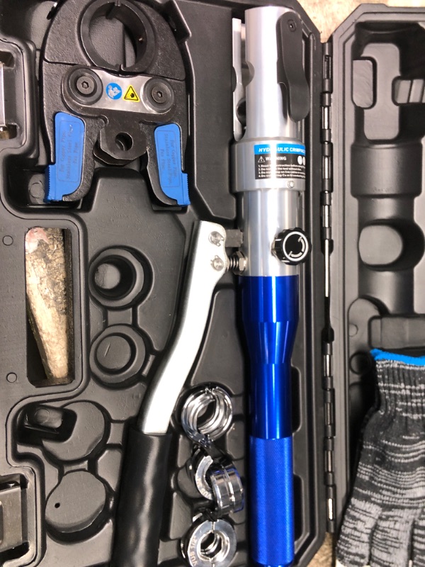 Photo 1 of Bangoo Copper Press Tool Propress Tool Copper Pipe Crimping Tool for 1/2"",3/4"" and 1 inch for Viega ProPress Copper Fittings (HT-1950), Silver Blue