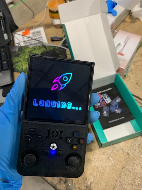 Photo 1 of 2025 New Upgrade R36MAX Retro Handheld Game Console with 64G Built-in 18000+ Classic Games, Portable Hand Held Open Source Linux System 4.0-in 4k HD IPS Screen Video Player (Black MAX 64GB)