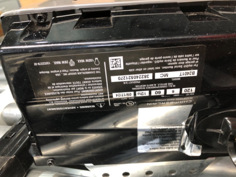 Photo 1 of ***USED - INCOMPLETE - MISSING NUMEROUS PARTS - SEE PICTURES***
CHAMBERLAIN B2401 Smart Quiet Belt Drive Garage Door Opener, Gray