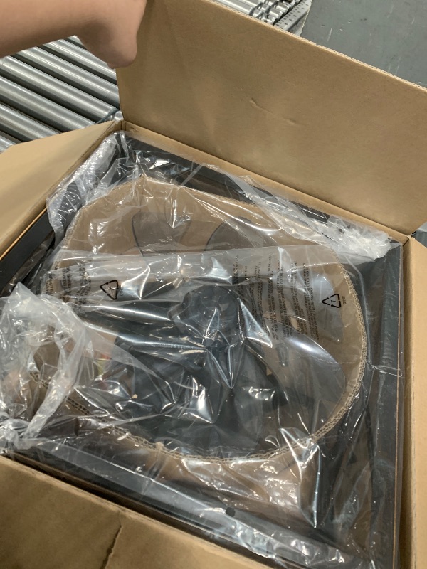 Photo 1 of LEDIARY Caged Low Profile Ceiling Fans with Lights and Remote, Rustic Square Flush Mount Ceiling Fan, 6 Speed and Reversible, Small Farmhouse Bladeless Ceiling Fan for Bedroom, Kitchen, Dining Room