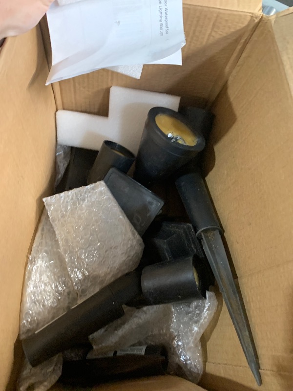 Photo 1 of ***(PARTS ONLY/ NON FUNCTIONAL/ MAJOR DAMAGE)***InnoGear Solar Lights for Outside, Solar Lights Outdoor Waterproof Solar Garden Yard Spot Lights Spotlight Pathway Landscape Lighting Wall Light Auto On/Off, Pack of 6 (Cool White)