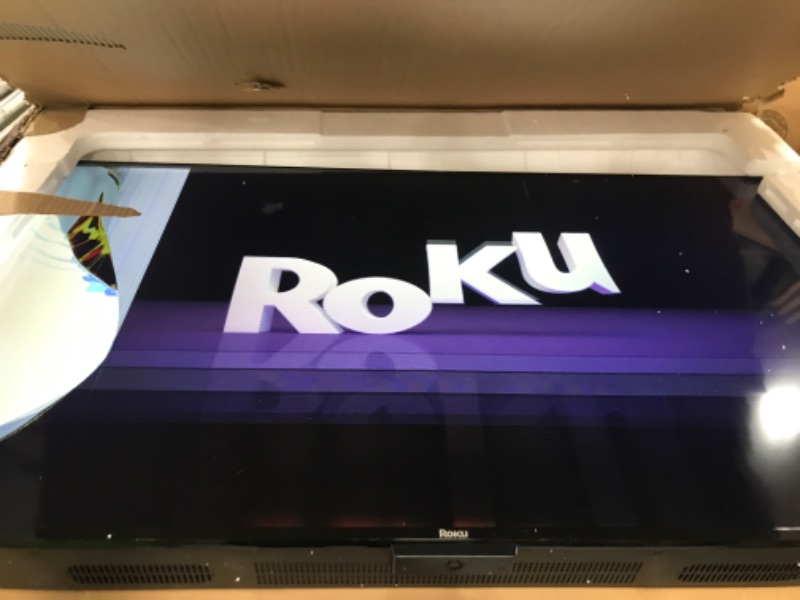 Photo 1 of RIGHT UPPER CONER SCREEN CRACKES....TCL 50-Inch Class S4 4K LED Smart TV with Roku TV (50S450R, 2023 - Model), Dolby Vision, HDR, Dolby Atmos, Works with Alexa, Google Assistant and Apple HomeKit Compatibility, Streaming UHD Television