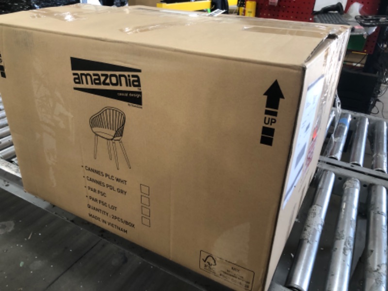 Photo 1 of 2 Pack of White Outdoor Chairs