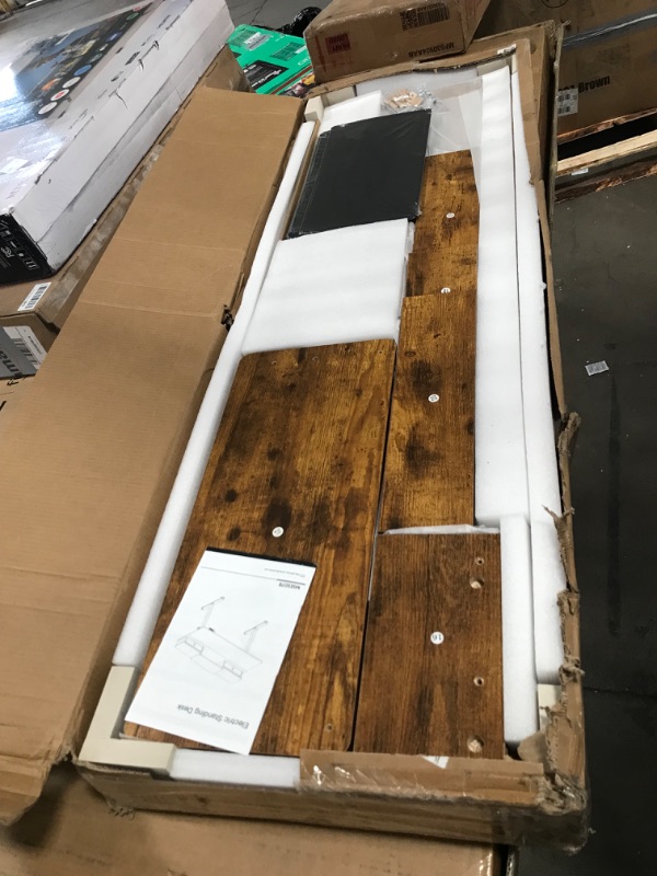 Photo 1 of ***MISSING FRAME***

Marsail Electric Standing Desk with Drawers, 55? x 28? Height Adjustable Sit Stand Up Desk with Storage Shelf, Ergonomic Home Office & Computer Table with 4 Memory Heights, Rustic Brown
