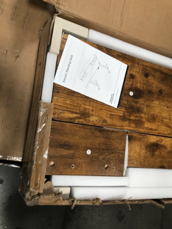 Photo 1 of ***MISSING FRAME***

Marsail Electric Standing Desk with Drawers, 55? x 28? Height Adjustable Sit Stand Up Desk with Storage Shelf, Ergonomic Home Office & Computer Table with 4 Memory Heights, Rustic Brown