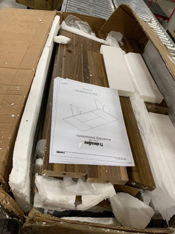 Photo 1 of LITTLE TREE Dining Table for 6 People, Large 70.9 Inches Long Dining Room Table, Modern Rectangular Kitchen Table, Brown Wooden Dinner Table for Dining Room (Table Only)