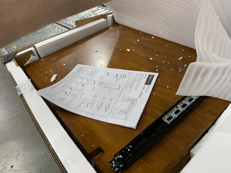 Photo 1 of **********PARTIAL ITEM, ONLY INCLUDES BOX 2 OUT OF 2***********

Homestyles Tahoe Aged Maple Executive Pedestal Desk