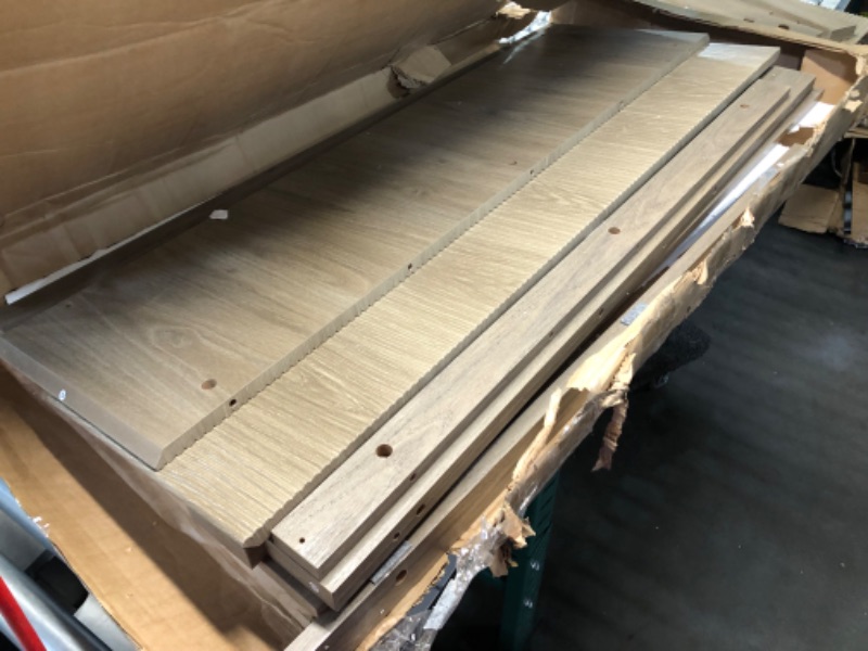 Photo 1 of Henn&Hart 48" Wide Rectangular Coffee Table in Weathered Gray, for Home, Living Room, Bedroom, Entertainment Room, Office