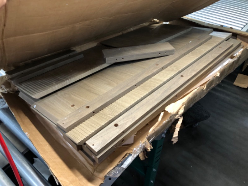 Photo 1 of Henn&Hart 48" Wide Rectangular Coffee Table in Weathered Gray, for Home, Living Room, Bedroom, Entertainment Room, Office