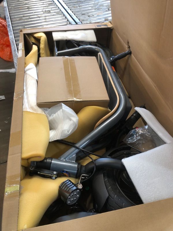 Photo 1 of ***PARTS ONLY***Caroma 560W Peak Electric Scooter with Seats, 12 Miles Max Range Electric Scooter with Child Seat, 20mph Top Speed Commuter Ebike for Adults&Teens, Adjustable Electric Scooter with Basket