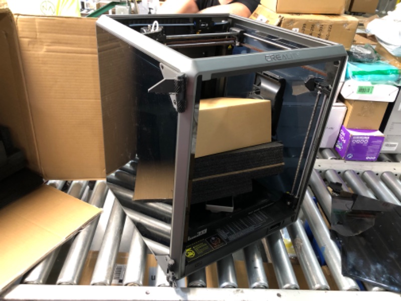 Photo 1 of  - MAJOR DAMAGE - FOR PARTS ONLY - SEE COMMENTS***
Creality K1 Max 3D Printer with Smart AI Function 600mm/s Printing Speed 20000mm/s² Acceleration, Core XY Structure 11.81x11.81x11.81 inch Large Build Volume Auto Leveling Dual-Gear Extruder