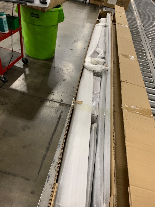 Photo 1 of HARDJULAN 96" Telescopic Sliding Library Ladder with Handrail – Lightweight Aluminum Rolling Ladder with Braking Wheels, 4FT Hook Ladder Track Kit for Home, Loft, and Bookshelves