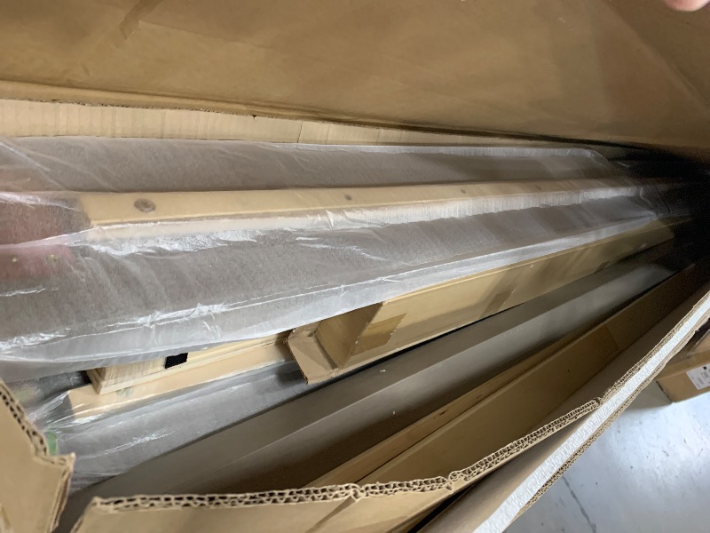 Photo 1 of *****************INCOMPLETE ITEM, ONLY INCLUDES THE SECOND OUT OF TWO BOXES**************

Christopher Knight Home Ruby King Size Platform Bed Frame, Ivory Boucle Fabric Upholstered Headboard and Footboard, Wood Bed Support and Slat, Fully Mattress Founda