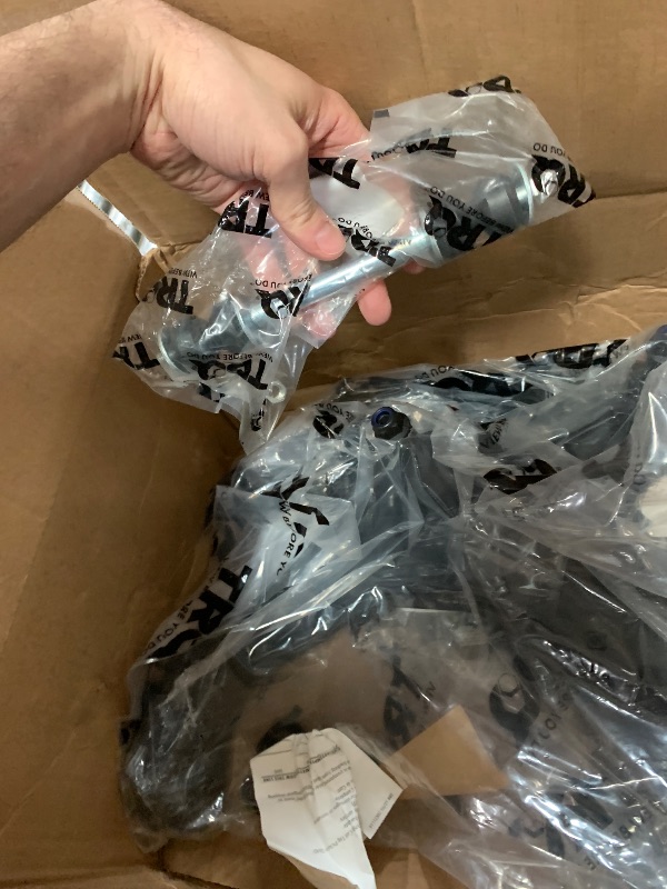 Photo 1 of *************MISSING PARTS****************

TRQ Front Steering & Suspension Kit Center Link Control Arm with Ball Joint Idler Arm Bracket Assembly Pitman Arm Sway Bar Stabilizer Link Tie Rod Compatible with Chevrolet GMC Hummer