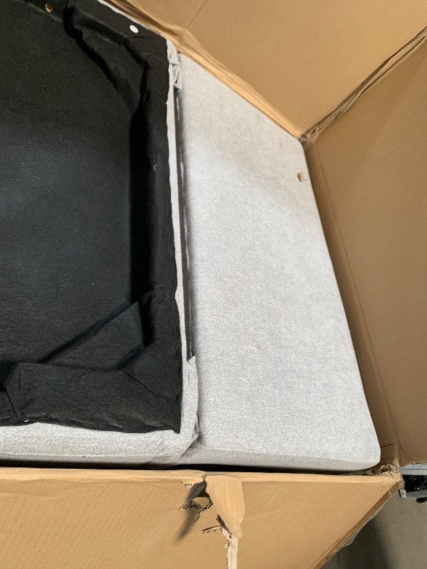 Photo 1 of **********INCOMPLETE ITEM, ONLY INCLUDES BOX 1 OUT OF 2*********************

Merax Chenille Convertible Sleeper Chair with Pillow & Adjustable Backrest, Adult 3 in 1 Lounger Sofa Turns Into Chaise Lounge Recliner Single Bed for Living Room Balcony Bedroo