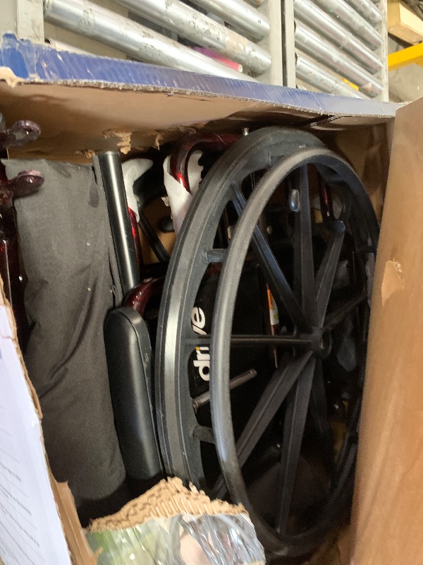 Photo 1 of ***PARTS ONLY***Drive Medical RTLREB18DDA-SF Rebel Lightweight Wheelchair with Swing-Away Footrest, Red