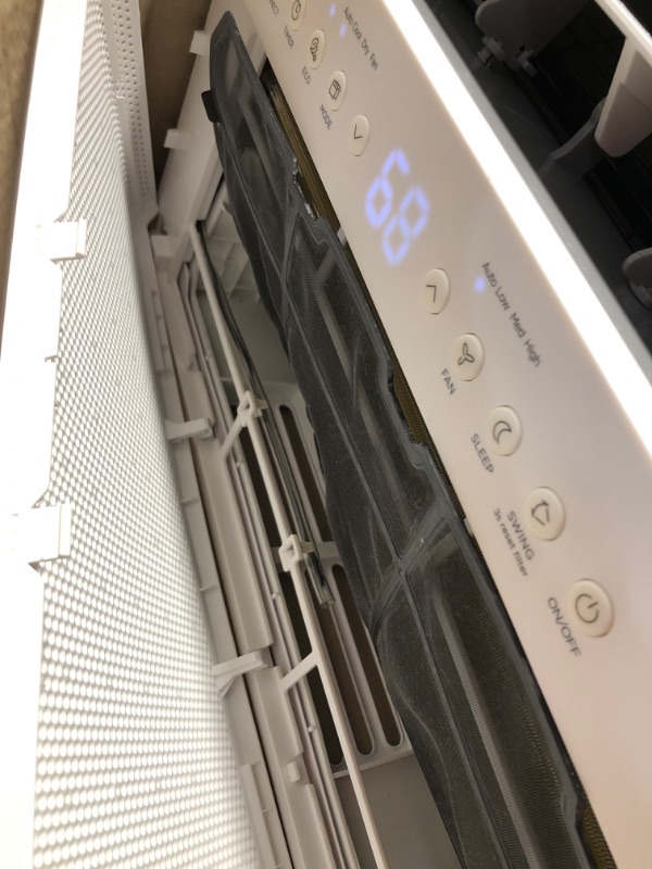 Photo 1 of ***DAMAGED - DENTED - SCRATCHED - POWERS ON - UNABLE TO TEST FURTHER - SEE PICTURES***
Midea 8,000 BTU U Shaped Smart Inverter Window Air Conditioner, Cools up to 350 Sq. Ft., Ultra Quiet with Open Window Flexibility, Works with Alexa/Google Assistant, 35