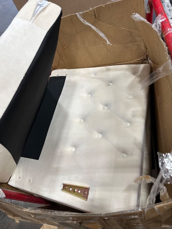 Photo 1 of ***********INCOMPLETE ITEM, THIS INCLUDES ONLY ONE BOX IN A SET TO COMPLETE THIS COUCH***************

Ball & Cast 82" Velvet Corner Chesterfield Sofa, L-Shaped Sectional Couch with Nailhead Trim & 3 Cushions for Living Room, Bedroom, Apartment, Office,Be