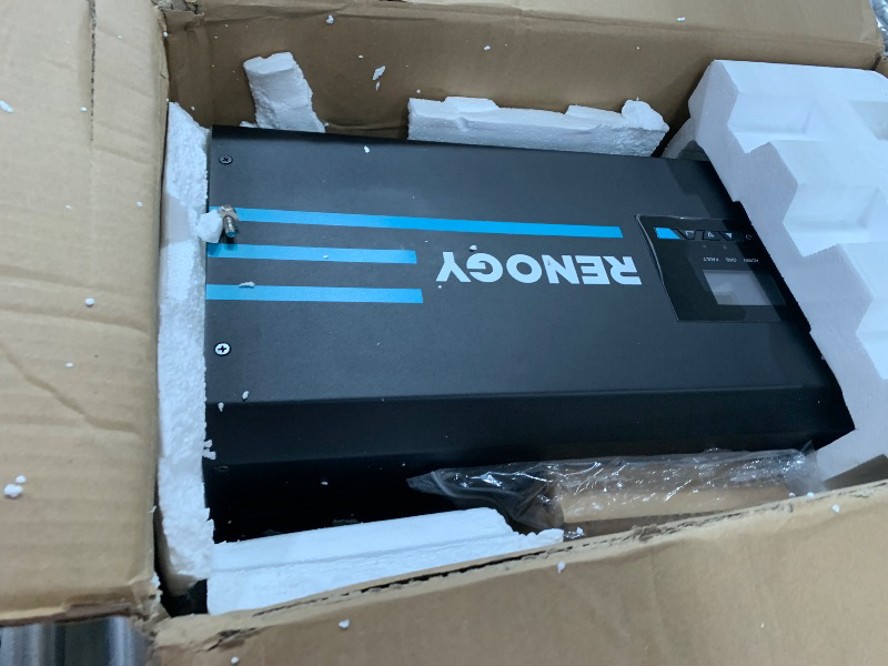 Photo 1 of (PARTS) (NOT FUNCTIONAL) Renogy 3000w Pure Sine Wave Inverter Charger 12V DC to 120V AC Surge 9000w for Off-Grid Solar RV Boat Home w/LCD Display, Auto Transfer Switch, Compatible with Lithium Battery