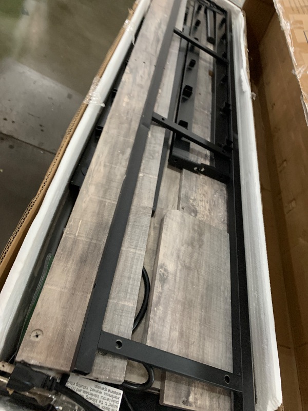 Photo 1 of ***************WOOD IS GREY, NOT BROWN*******************

YITAHOME Lift Storage Bed Frame, Queen Size Bed Frame with 2-Tier Storage Shelf Headboard, LED Light Platform Bed Frame with Charging Station, No Spring Box Needed, Grey