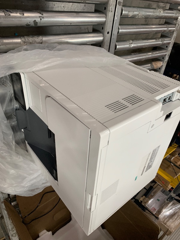 Photo 1 of (Sold for Parts) HP Color LaserJet Enterprise M554dn Duplex Printer (7ZU81A),White